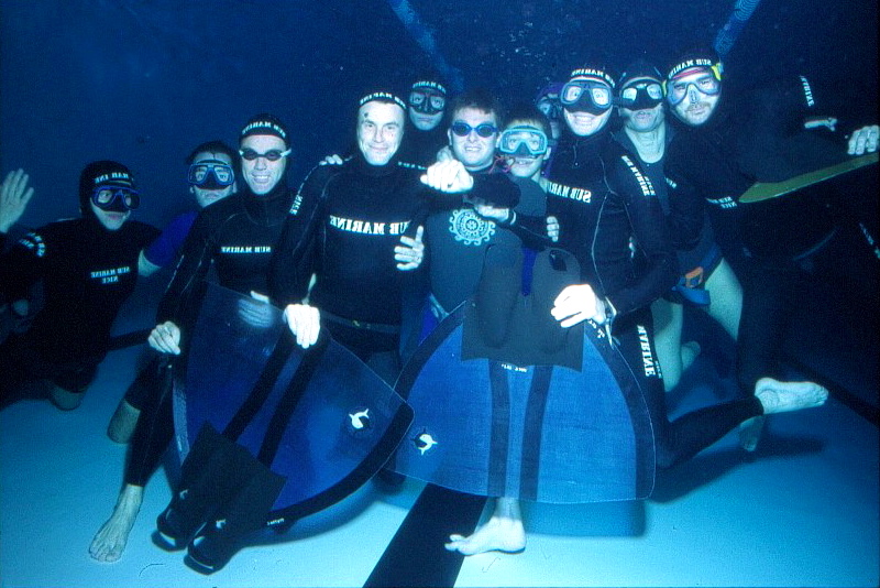 entraînement collectif à la piscine